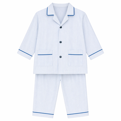 Blue Stripes Cotton Night Suit