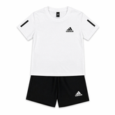 Baby Boy 2PC White T-Shirt & Black Short Set