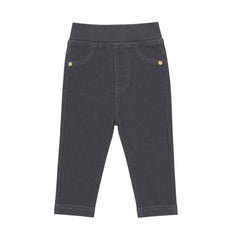 Baby Girls Grey Cotton Pants – Elastic Waist Comfortable Bottom Wear