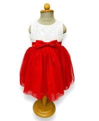 Red Bow Partywear Frock