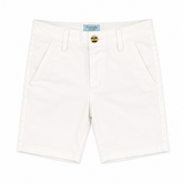Baby Boy Cotton Short - White