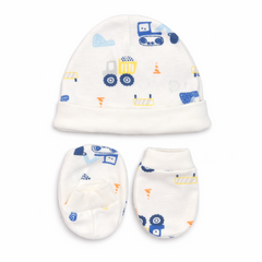 Newborn 3PC Baby Set – Mittens, Booties & Cap for Soft Comfort