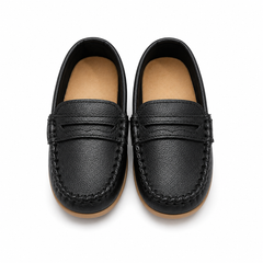 Black Baby Boy Loafers – Soft Sole Party Shoes