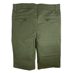 Green Cotton Shorts adjustable lastic