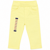 Baby Yellow Cotton Pant Round Lastic