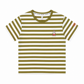 Green Stripes Round Neck T-Shirt