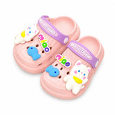 Soft Rubber Sole Cat Crocs-Pink