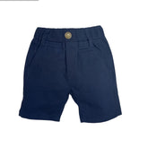 Round Lastic Short- Navy Blue