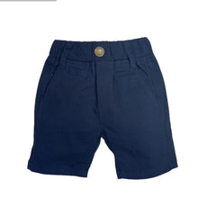 Round Lastic Short- Navy Blue