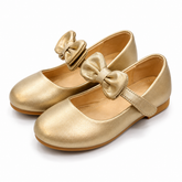 Baby Girl Golden Bow Pumps