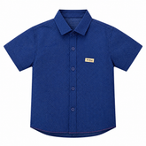 Blue Polka Dots Half Sleeves Shirt