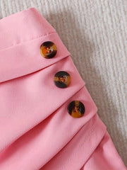 Baby Girl White Formal Shirt & Pink Shorts 2PCS Outfit