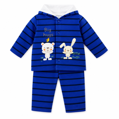 3PC Baby Boy Blue Fleece Suit