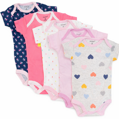 0-3 Month Half Sleeves 5PC Body suit Sets