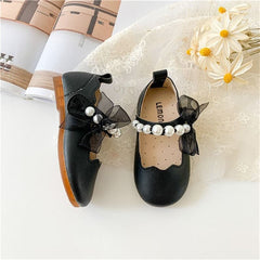 Baby Girl Black Pearl Pumps
