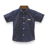 Polka Dots Shirt Navy Blue