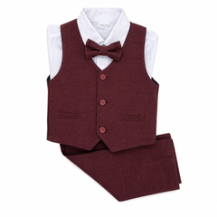 4PC Baby Boy Marron Suit
