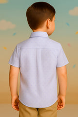 Boy Light Blue Half Sleeves Shirt