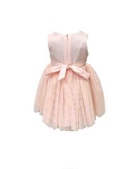 Peach Sequence Partywear Frock