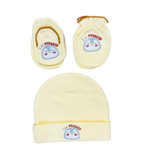 Baby Penguin Cap Set Yellow