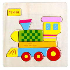 Animal and Vechile Wooden Puzzle Jigsaw Toy