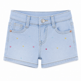 Baby Girl Heart Denim Short