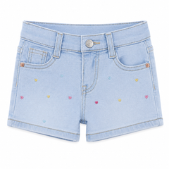 Baby Girl Heart Denim Short