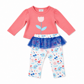 Infants Baby Girl 2PC Flower Suit