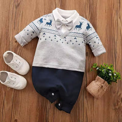 Open Feet Deer Romper