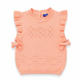 Sleeveless Sweater with Bow