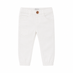 Baby Boy White Jogger Pant