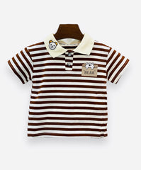 2PC Bear Suit Brown Stripes