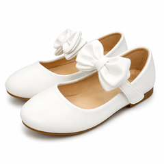 Baby Girl White Bow Pumps