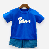 2PC Baby Boy Wave Suit Blue