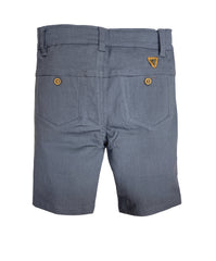 Grey Cotton Shorts-Adjustable Lastic