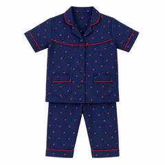 Red Hearts Cotton Night Suit