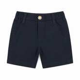 Baby Boy Round Lastic Short- Navy Blue