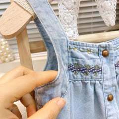 2PC Embroidered Cowboy Tank Top with Wide Leg Pants