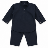 Baby Boy Black Wash-N-Wear Kurta Trouser Set
