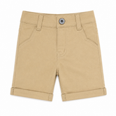 Baby Boy adjustable lastic Shorts - Khaki