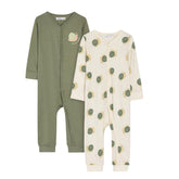 2PK Front Open Romper Set