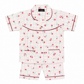 Baby Girl Half Sleeves Cotton Night Suit