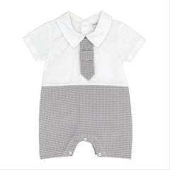 White Formal Tie Romper