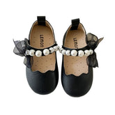 Baby Girl Black Pearl Pumps