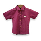 Polka Dots Shirt Maroon