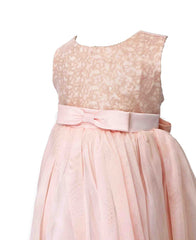 Peach Sequence Partywear Frock