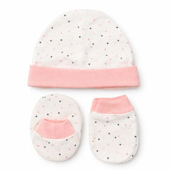 Newborn 3PC Baby Set – Mittens, Booties & Cap for Soft Comfort