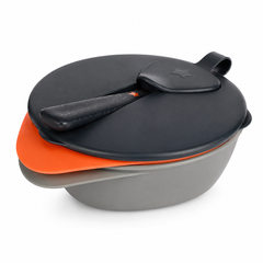 TT EASY SCOOP BOWL LID & SPOON BLACK & ORANGE