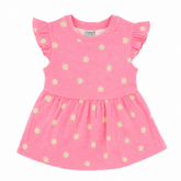 Baby Girl Cap Sleeves Summer Frock - Pink Floral Theme