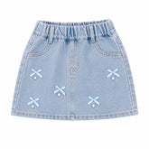 Baby Girl Denim Short - Blue Ribbon